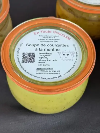 Soupe de courgettes à la menthe – 450g
